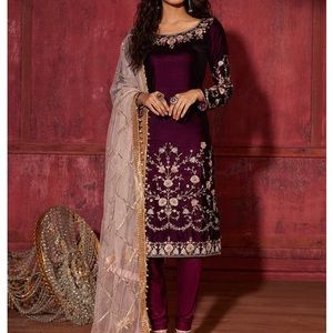 Deep Wine Salwar Kameez
